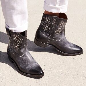 Free People X Frye Billy Stud Western Boots Short